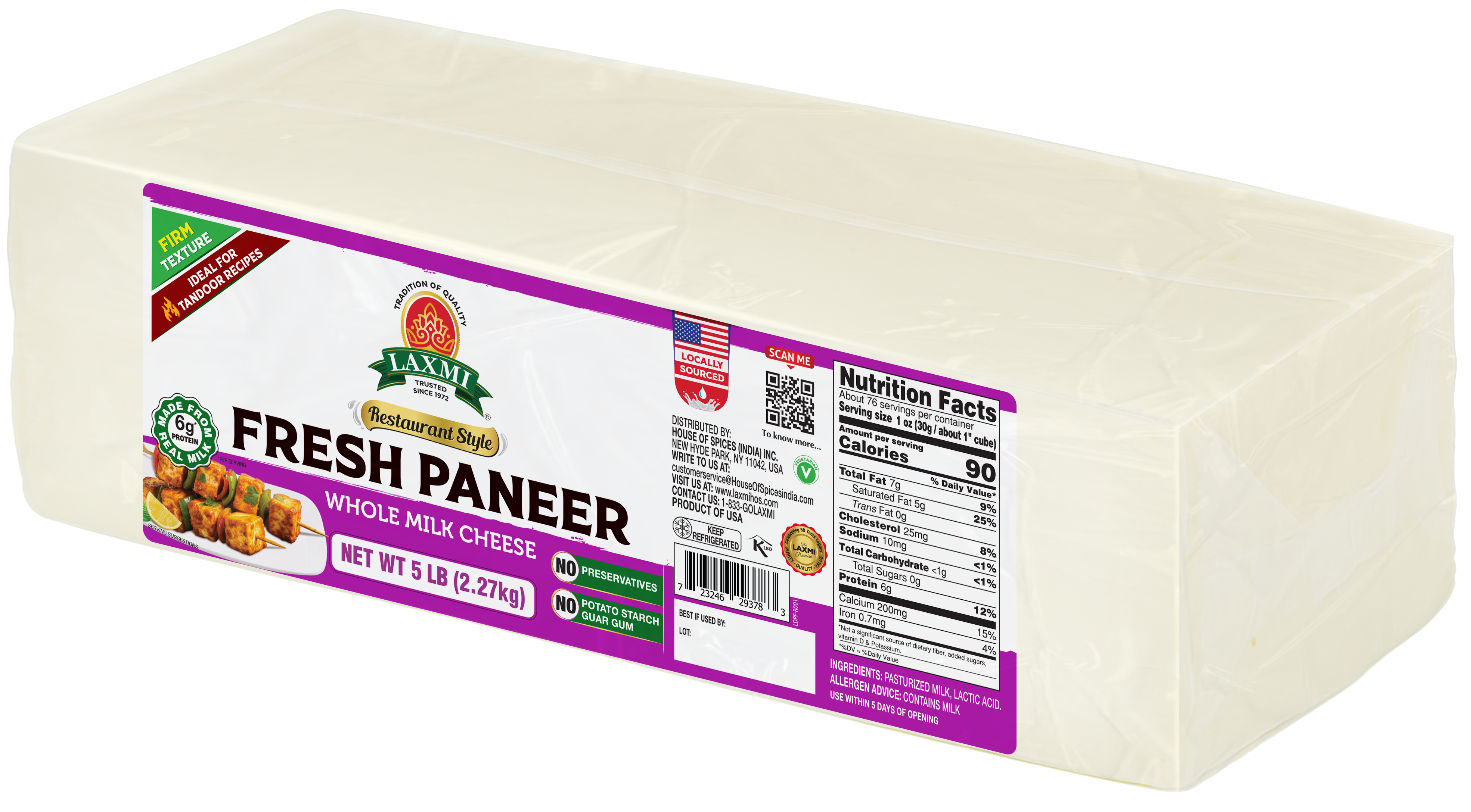 Laxmi Fresh Paneer (Restaurant Style)